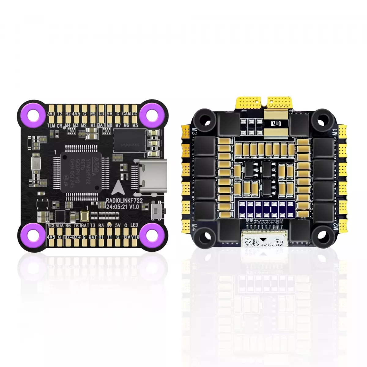 Контроллер полёта Radiolink F722 – 32-bit STM32F722RET6, 128MB Blackbox, 5 UART, HD/аналог VTX Контроллер полёта Radiolink F722 – 32-bit STM32F722RET6, 128MB Blackbox, 5 UART, HD/аналог VTX