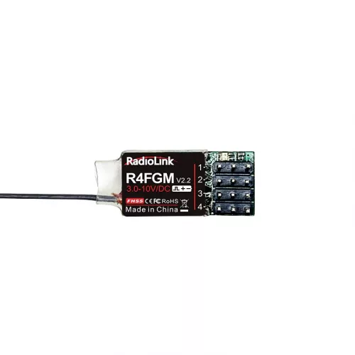 RadioLink R4FGM 4-канальный мини-приёмник с гироскопом для мини RC автомобилей 1:28
