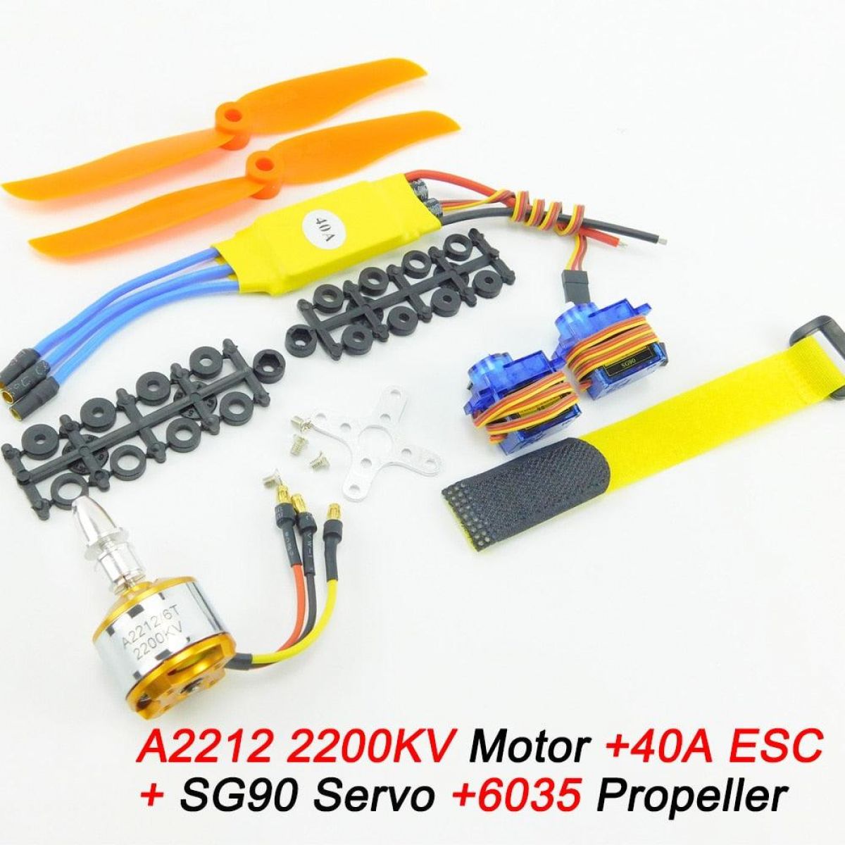Бесщеточный мотор A2212 2200KV/1400KV/1000KV, ESC 30A/40A BLHeli, SG90 9G серво для авиамоделей Бесщеточный мотор A2212 2200KV/1400KV/1000KV, ESC 30A/40A BLHeli, SG90 9G серво для авиамоделей
