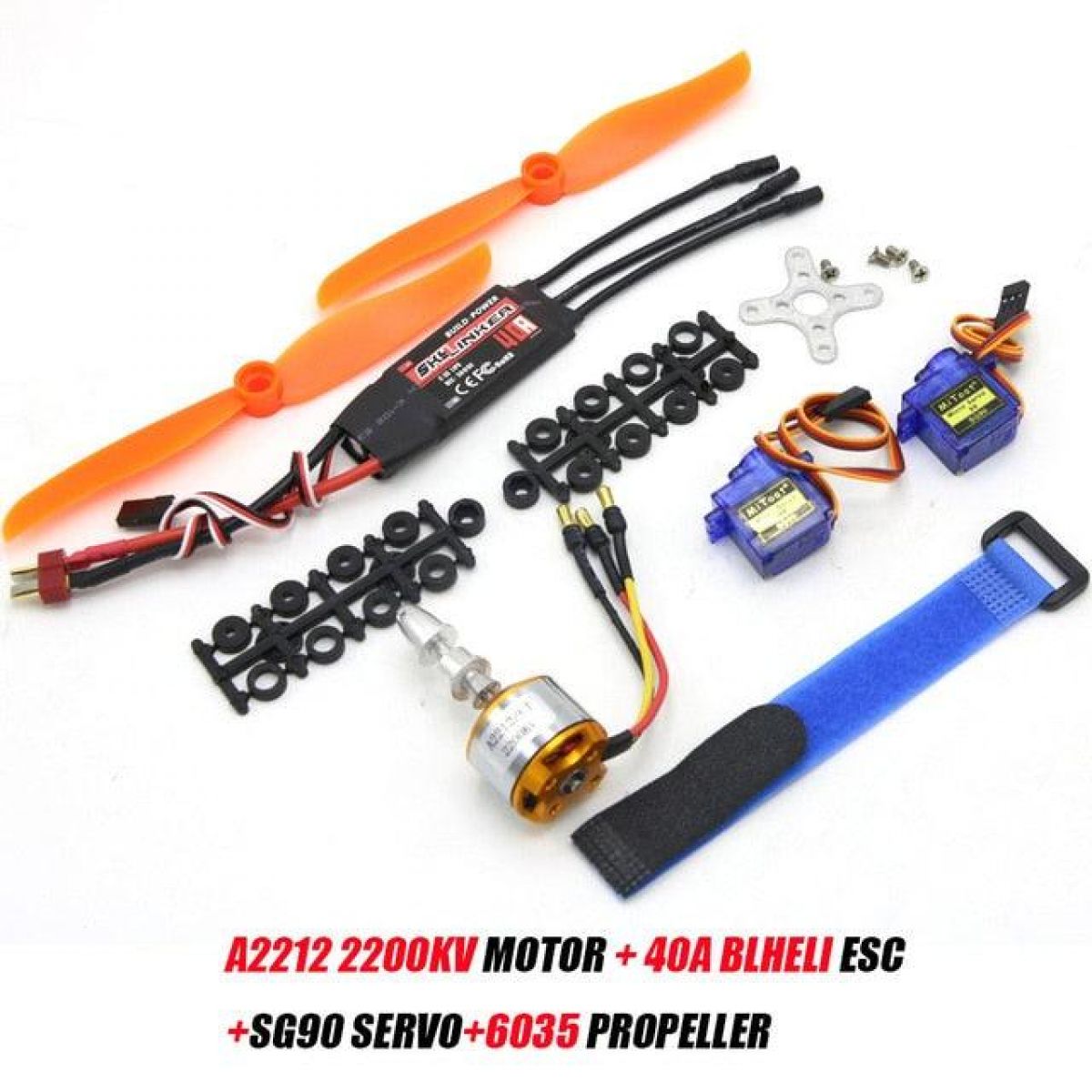Бесщеточный мотор A2212 2200KV/1400KV/1000KV, ESC 30A/40A BLHeli, SG90 9G серво для авиамоделей Бесщеточный мотор A2212 2200KV/1400KV/1000KV, ESC 30A/40A BLHeli, SG90 9G серво для авиамоделей