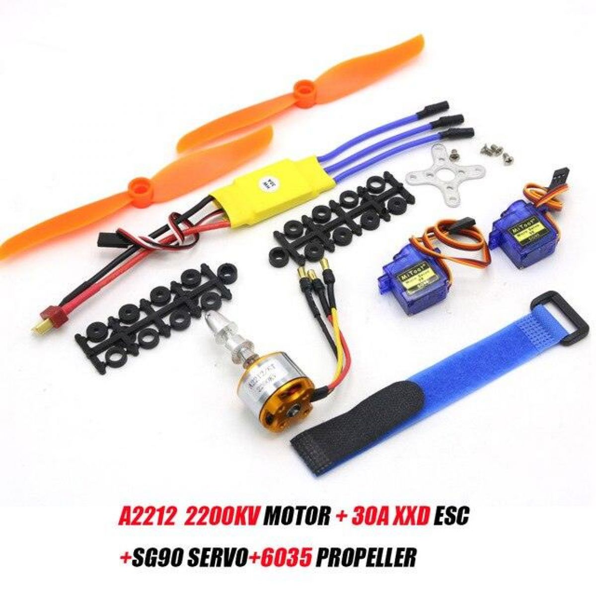 Бесщеточный мотор A2212 2200KV/1400KV/1000KV, ESC 30A/40A BLHeli, SG90 9G серво для авиамоделей Бесщеточный мотор A2212 2200KV/1400KV/1000KV, ESC 30A/40A BLHeli, SG90 9G серво для авиамоделей