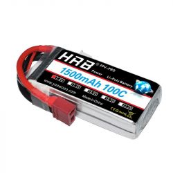 HRB 2S 7.4V 1500mAh LiPo аккумулятор 100C для RC/FPV моделей с разъемами XT30/XT60/XT90/Dean/EC2/3/5