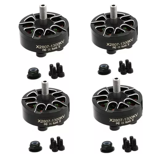 Набор 4X X2807 1300KV/1700KV 4S–6S бесколлекторных моторов для 7" FPV фристайл дронов