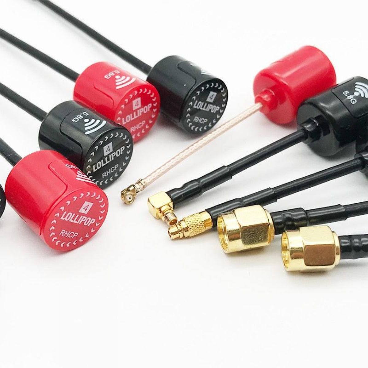 Антенна Lollipop 4 RHCP 5,8G 2,5dBi SMA/RP-SMA/MMCX/UFL для FPV дрона, компактная и легкая Антенна Lollipop 4 RHCP 5,8G 2,5dBi SMA/RP-SMA/MMCX/UFL для FPV дрона, компактная и легкая