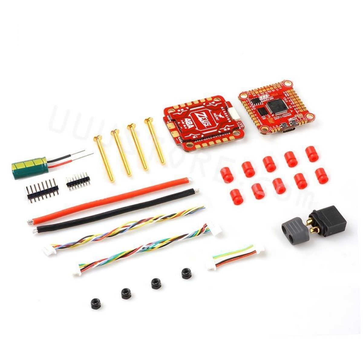 Стек HGLRC Zeus F748 F722 F7 OSD 3-6S контроллер + 48A 4in1 ESC, BEC, для FPV дрона, DJI поддержка Стек HGLRC Zeus F748 F722 F7 OSD 3-6S контроллер + 48A 4in1 ESC, BEC, для FPV дрона, DJI поддержка