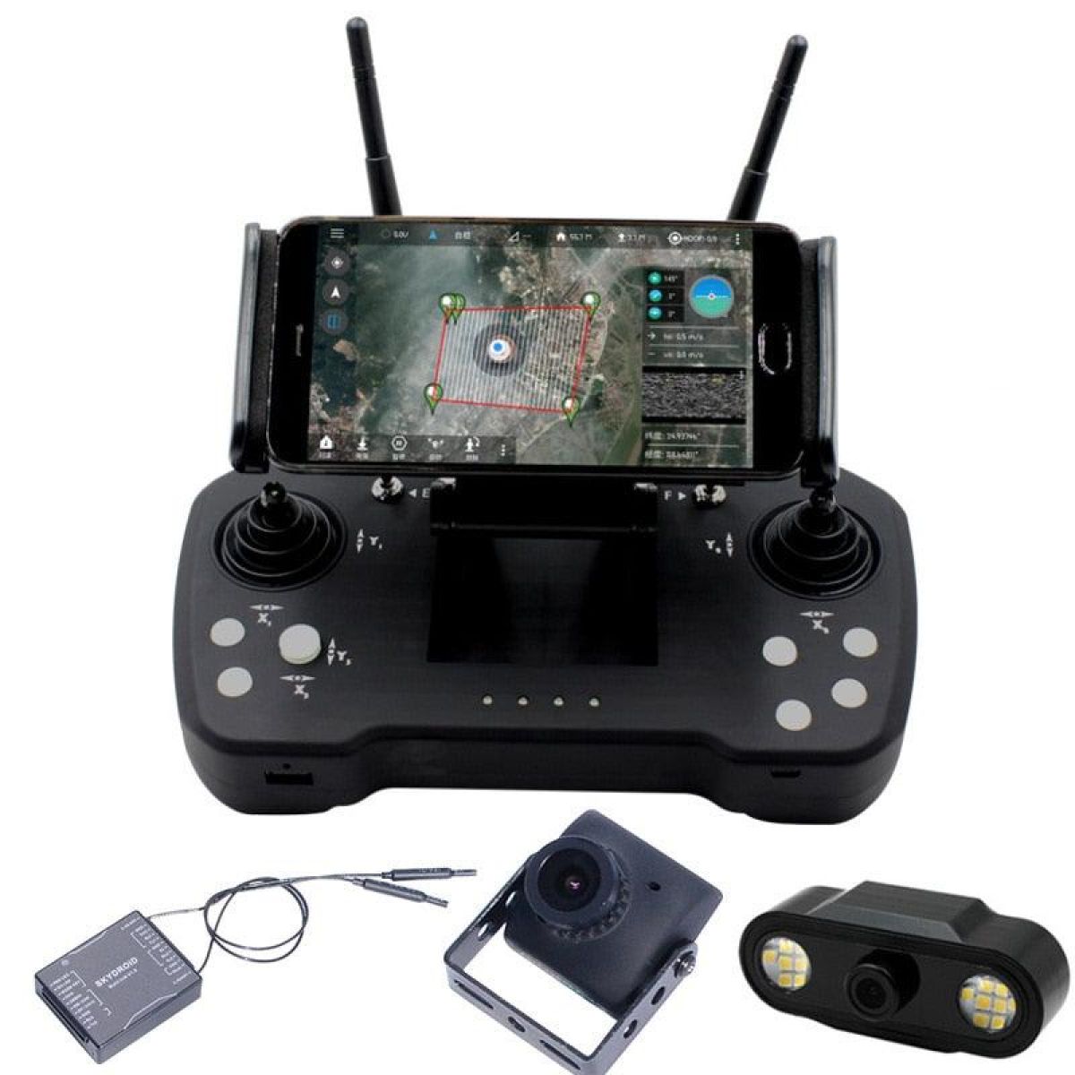 Пульт Skydroid T12 с камерой, R12, 20 км, цифровая карта, 4-в-1 для дрона агро Пульт Skydroid T12 с камерой, R12, 20 км, цифровая карта, 4-в-1 для дрона агро