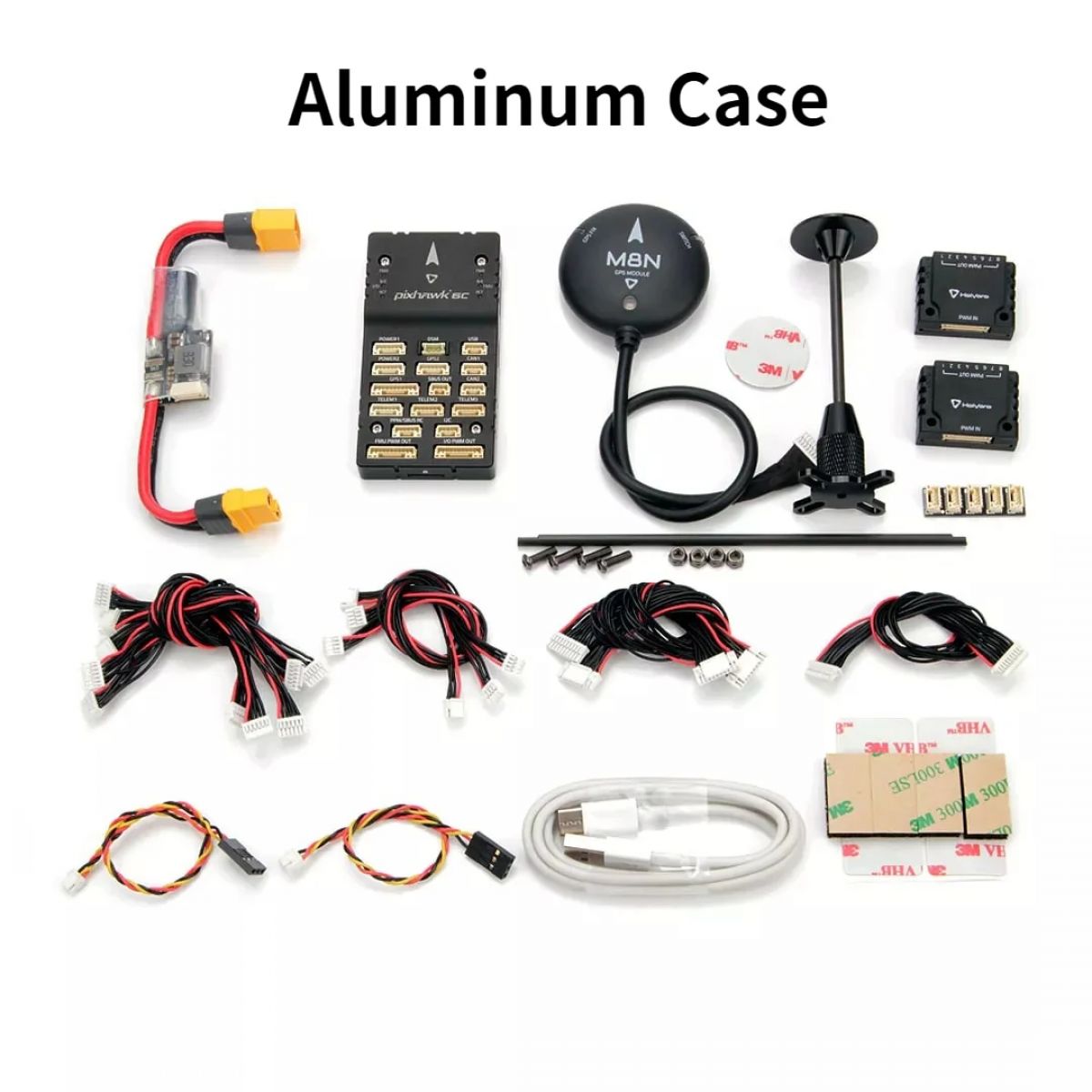 Автопилот Holybro Pixhawk 6C с PM02/PM07/P06, GPS M8N/M9N/M10 для дронов и авиамоделей, алюминий/пластик Автопилот Holybro Pixhawk 6C с PM02/PM07/P06, GPS M8N/M9N/M10 для дронов и авиамоделей, алюминий/пластик