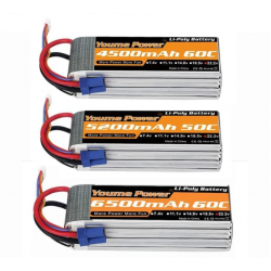 1/2 шт. Lipo аккумулятор Youme 22.2В 6S 3300/4500/5200/6500mAh T Deans XT60 XT90 EC5 XT150 AS150 для RC