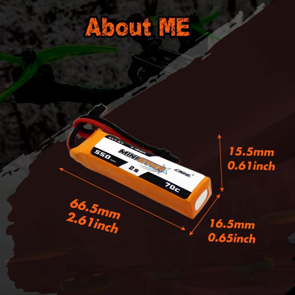 Комплект 6шт CNHL 2S/3S/4S 7.6V/11.4V/15.2V 550mAh Lipo 70C MiniStar HV XT30 для FPV дрона и самолёта Комплект 6шт CNHL 2S/3S/4S 7.6V/11.4V/15.2V 550mAh Lipo 70C MiniStar HV XT30 для FPV дрона и самолёта