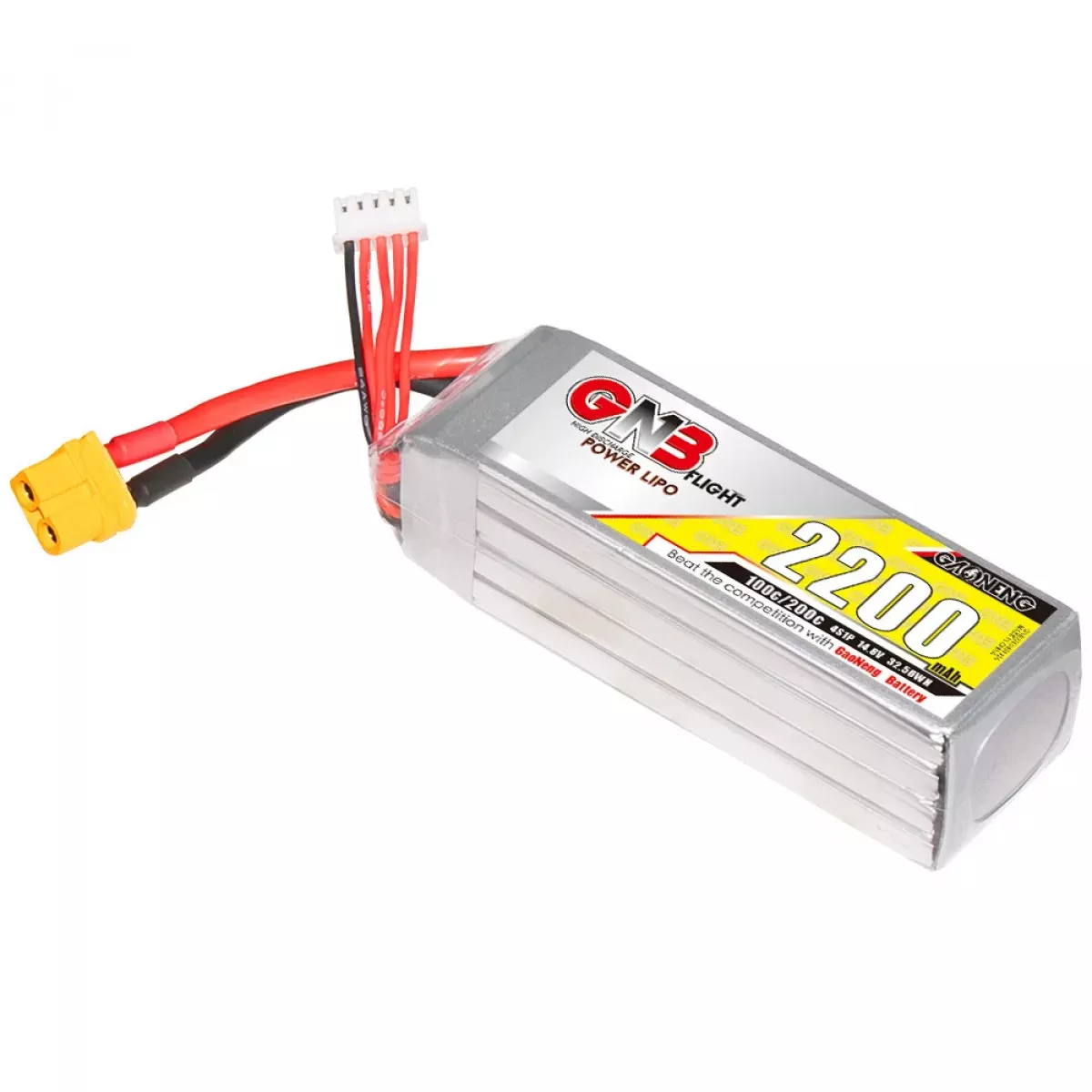 Аккумулятор LiPo GNB 4S 14.8V 2200мАч 100C/200C для дронов Аккумулятор LiPo GNB 4S 14.8V 2200мАч 100C/200C для дронов