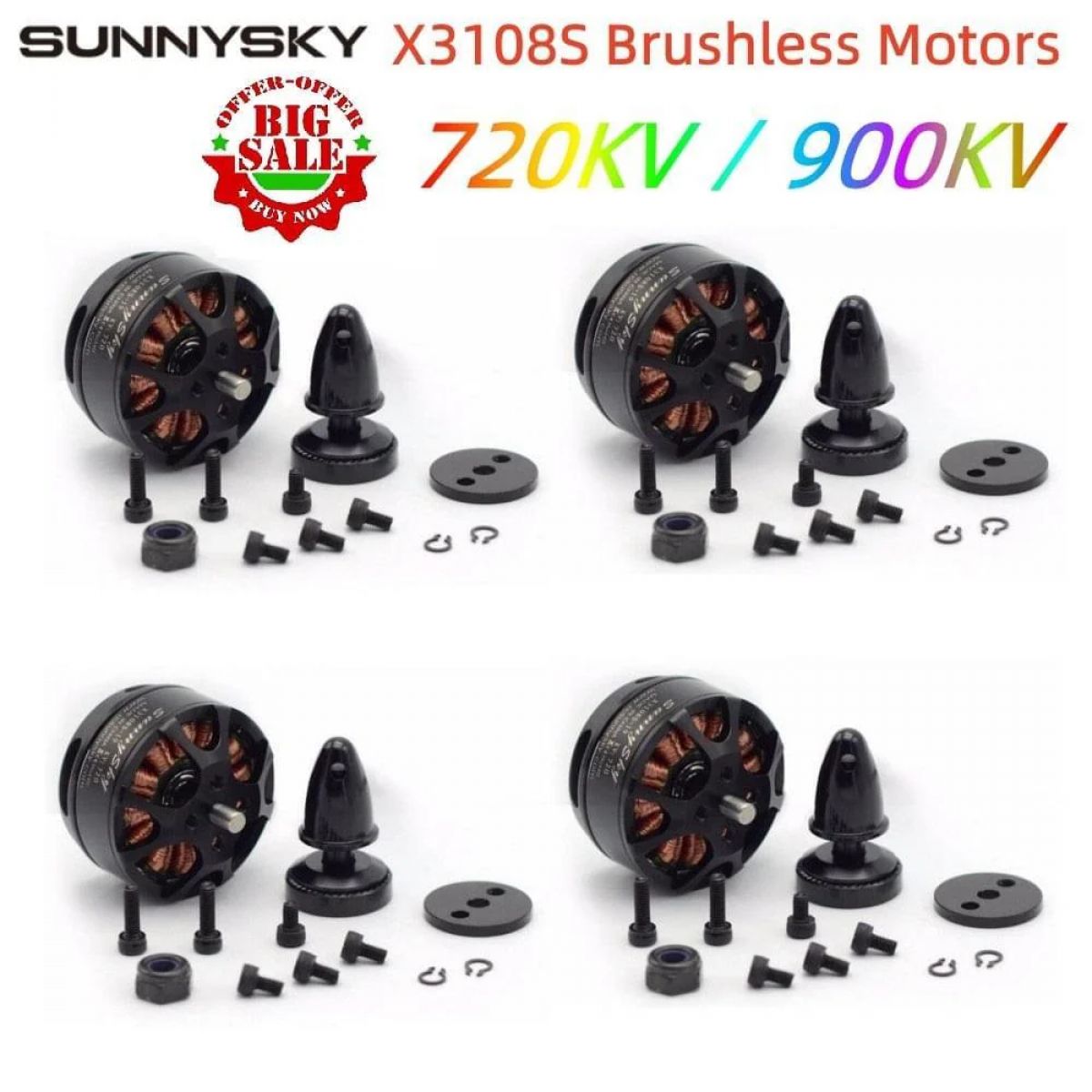 1/2/4 шт. SUNNYSKY X3108S 720KV 900KV 325W бесколлекторный мотор для квадрокоптера 1/2/4 шт. SUNNYSKY X3108S 720KV 900KV 325W бесколлекторный мотор для квадрокоптера