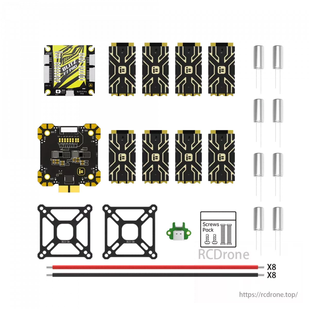 iFlight BLITZ H7 Pro комплект: полетный контроллер BLITZ F7 Pro и BLITZ E80 ESC с алюминиевым кожухом iFlight BLITZ H7 Pro комплект: полетный контроллер BLITZ F7 Pro и BLITZ E80 ESC с алюминиевым кожухом