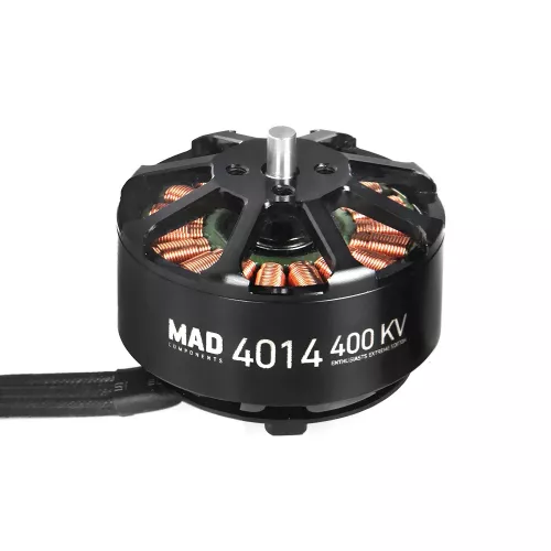 Бесколлекторный мотор MAD 4014 EEE, KV370/KV400, 6S, 3.4кг, для дрона 5.6кг/гексакоптера 8.4кг