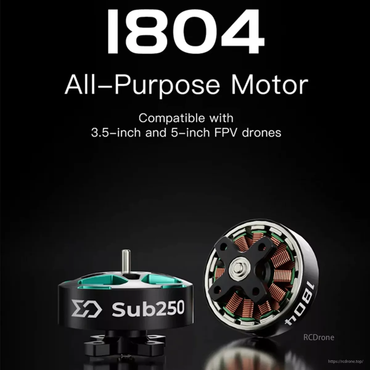 Сверхлегкий бесколлекторный мотор Sub250 1804 2450KV/3450KV 2-4S для FPV дронов 3.5-5 дюйма Сверхлегкий бесколлекторный мотор Sub250 1804 2450KV/3450KV 2-4S для FPV дронов 3.5-5 дюйма