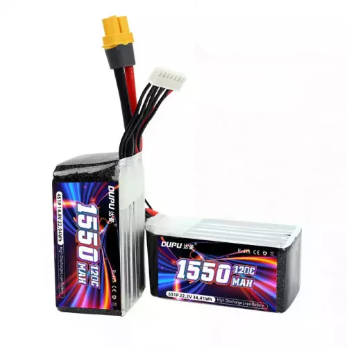 DUPU 4S/6S LiPo аккумулятор 1500мАч/1550мАч 120C/150C для FPV-дрона с разъёмом XT60