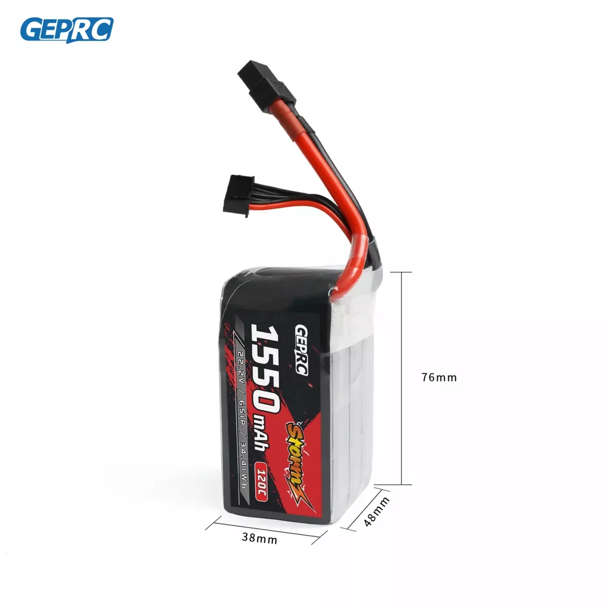Аккумулятор GEPRC Storm 6S 1550mAh 120C LiPo для квадрокоптеров RC FPV 3-5 дюймов Freestyle Аккумулятор GEPRC Storm 6S 1550mAh 120C LiPo для квадрокоптеров RC FPV 3-5 дюймов Freestyle