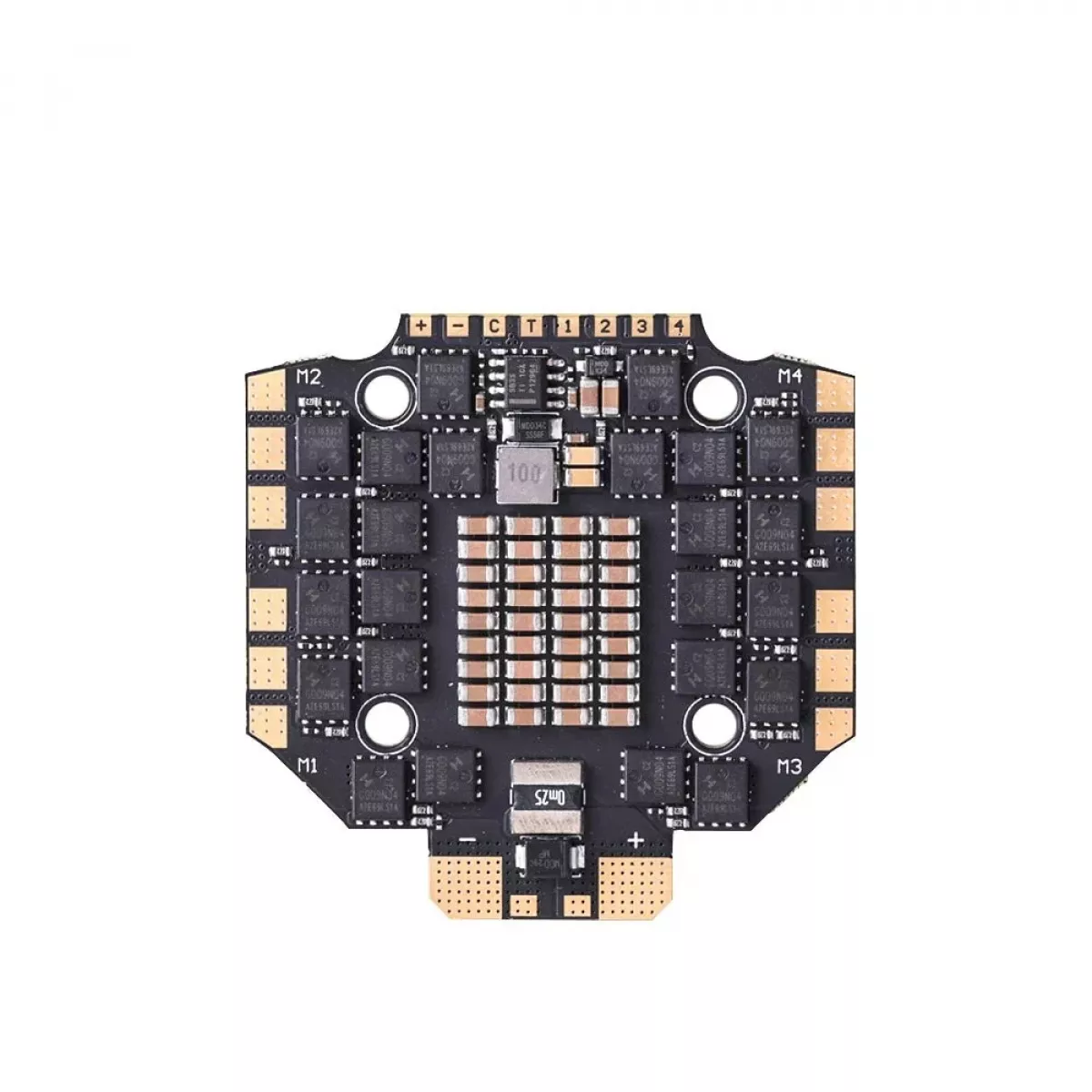 T-MOTOR C 80A 4-в-1 ESC 4-8S Blheli32 с двойными MOSFET для квадрокоптеров T-MOTOR C 80A 4-в-1 ESC 4-8S Blheli32 с двойными MOSFET для квадрокоптеров