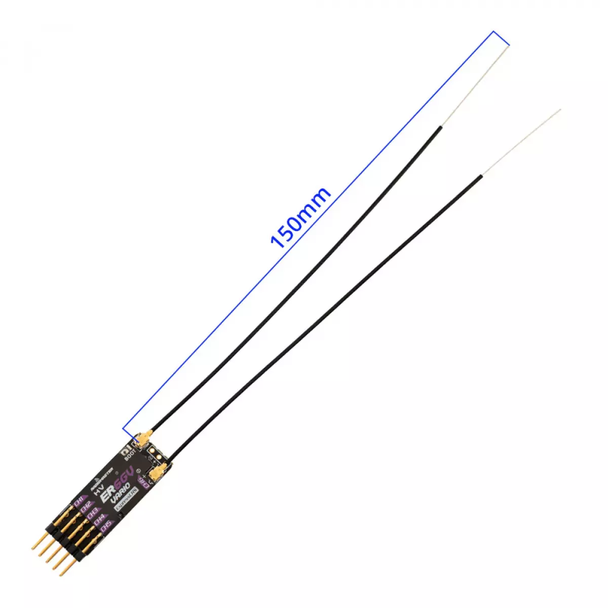 Приёмник RadioMaster ER6G/ER6GV 2.4GHz ELRS PWM — компактный для планеров и самолётов-дронов Приёмник RadioMaster ER6G/ER6GV 2.4GHz ELRS PWM — компактный для планеров и самолётов-дронов