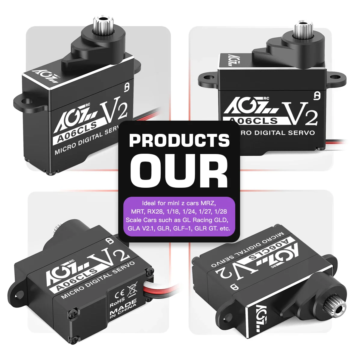 AGFRC A06CLS V2 Black - Серво 6г, 3КГ, титановые шестерни, Micro Coreless для Mini Z, GLR, GLA, MRZ, F3P AGFRC A06CLS V2 Black - Серво 6г, 3КГ, титановые шестерни, Micro Coreless для Mini Z, GLR, GLA, MRZ, F3P