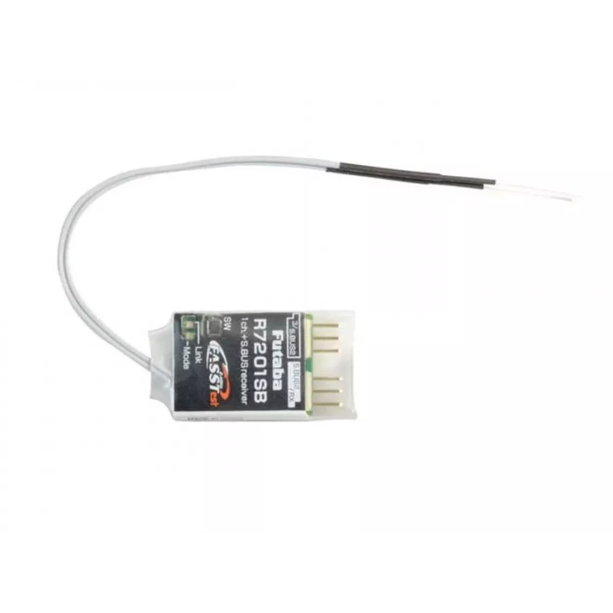 Futaba R7201SB 2.4GHz 1-канальный FASSTest S.Bus телеметрический приёмник для авиации Futaba R7201SB 2.4GHz 1-канальный FASSTest S.Bus телеметрический приёмник для авиации