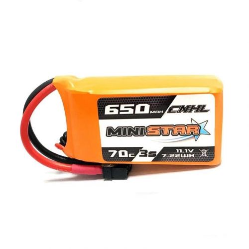 Аккумулятор 3 шт. CNHL 11.1V 650mAh 3S Lipo 70C XT30 для FPV дронов, квадрокоптеров, самолётов