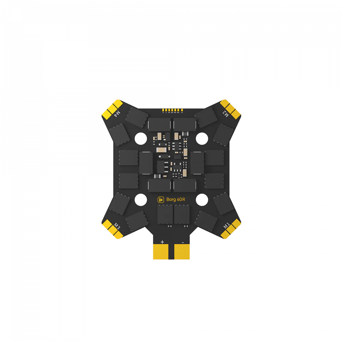 iFlight Borg 60R 4-в-1 ESC для FPV дронов – 3–8S, 60A, Anti-Spark, TVS, высокополимерный конденсатор, BLHeli_32 iFlight Borg 60R 4-в-1 ESC для FPV дронов – 3–8S, 60A, Anti-Spark, TVS, высокополимерный конденсатор, BLHeli_32