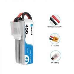 4 шт. BETAFPV 4S 450mAh 75C LiPo аккумулятор для Beta95X V3 FPV дрона – аксессуары и запчасти