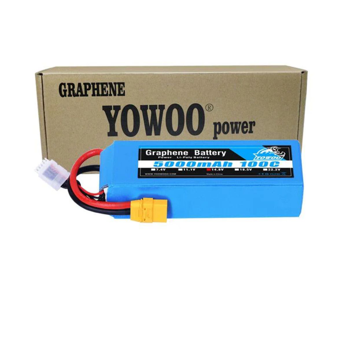 Аккумулятор Yowoo Graphene LiPo 3S/4S/6S 11.1V/14.8V/22.2V 2200-6000mAh XT60/XT90/EC5 100C для RC Аккумулятор Yowoo Graphene LiPo 3S/4S/6S 11.1V/14.8V/22.2V 2200-6000mAh XT60/XT90/EC5 100C для RC